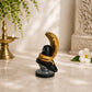 Shiv Ling with Sheshnag Idol – Antique Gold Polymarble Statue for Home Altar & Spiritual Devotion