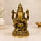Antique Brass Ganesha Idol – Intricately Carved Traditional Ganesh Statue