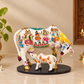 Hand-Painted Kamadhenu Cow with Calf – Traditional Indian Art