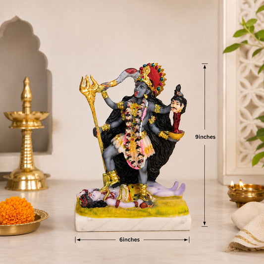 Kalimata black and Gold Figuring, showing 9 inches height and 6 inches width. 