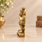 Antique Brass Standing Ganesha Idol – Traditional Miniature Ganpati Statue