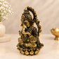 Antique Brass Ganesha Idol – Intricately Detailed Lotus Base Ganesh Statue
