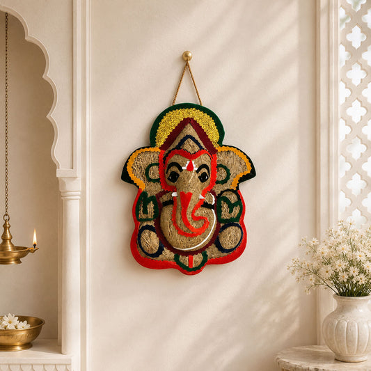 Handcrafted Lord Ganesha Wall Hanging – Auspicious Home Décor