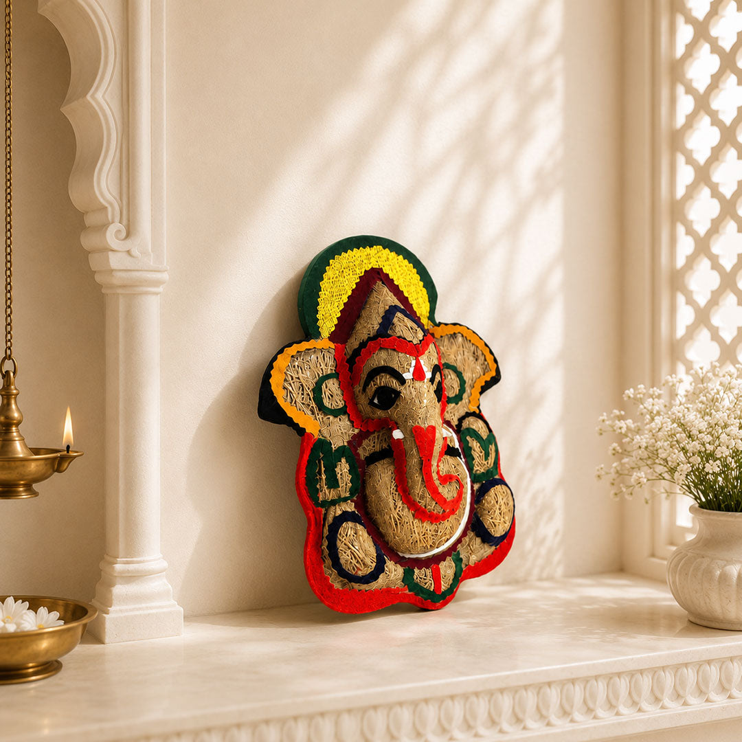 Handcrafted Lord Ganesha Wall Hanging – Auspicious Home Décor
