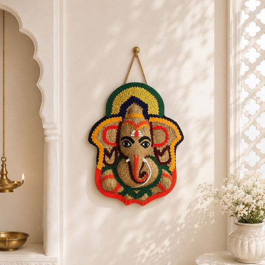 Handcrafted Lord Ganesha Wall Hanging – Auspicious Home Décor