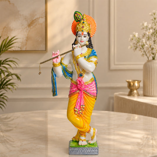 Lord Krishna  Flute Idol - Symbol of Wisdom & Prosperity