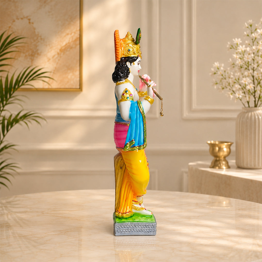Lord Krishna  Flute Idol - Symbol of Wisdom & Prosperity