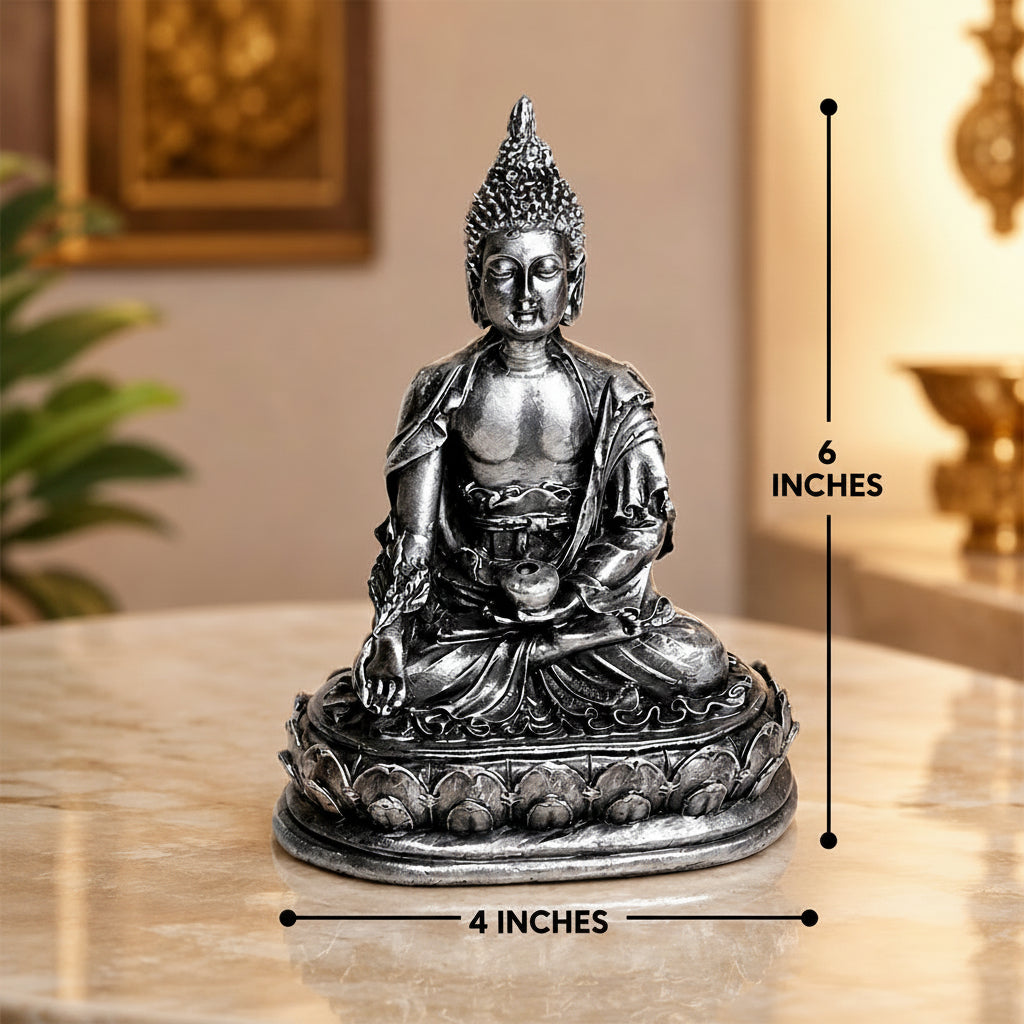 Meditating Buddha Premium Polymarble Idol