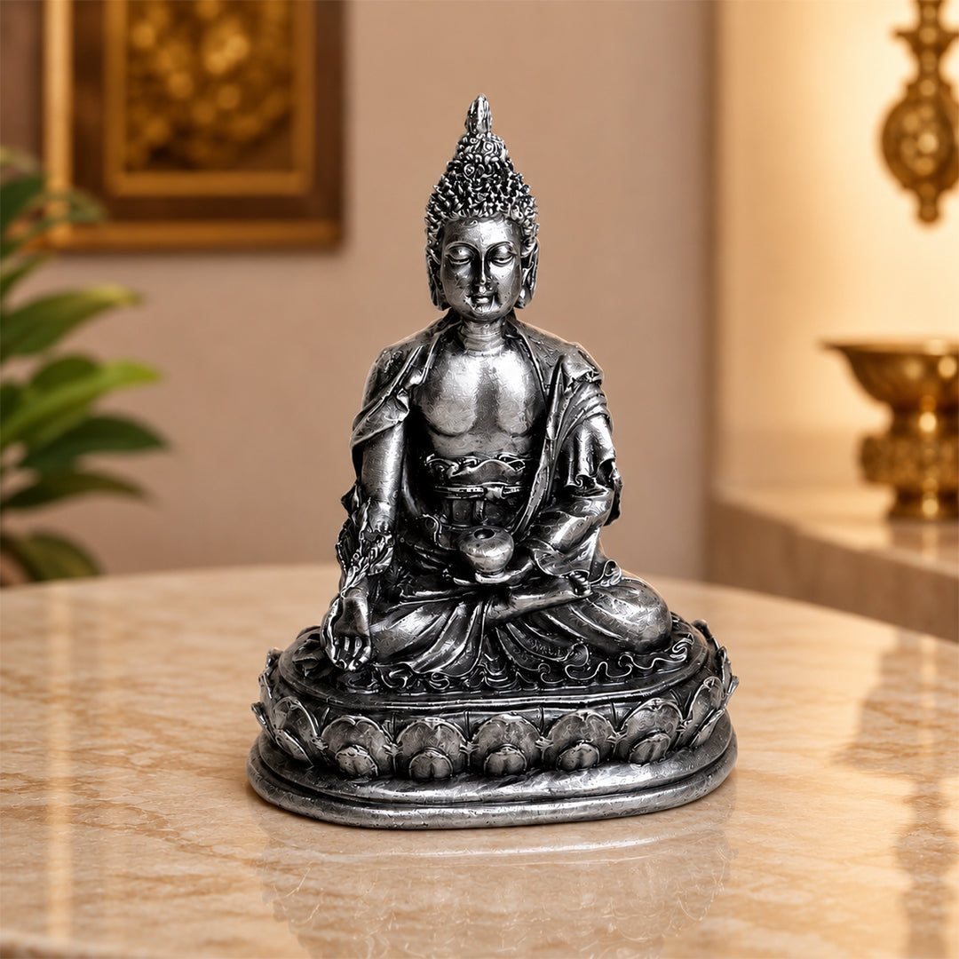 Meditating Buddha Premium Polymarble Idol