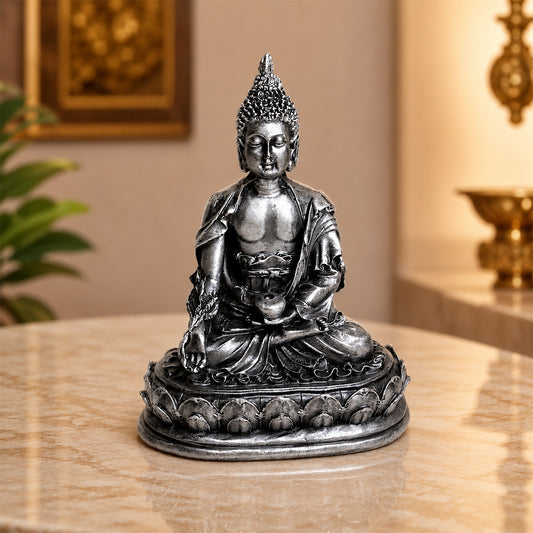 Meditating Buddha Premium Polymarble Idol