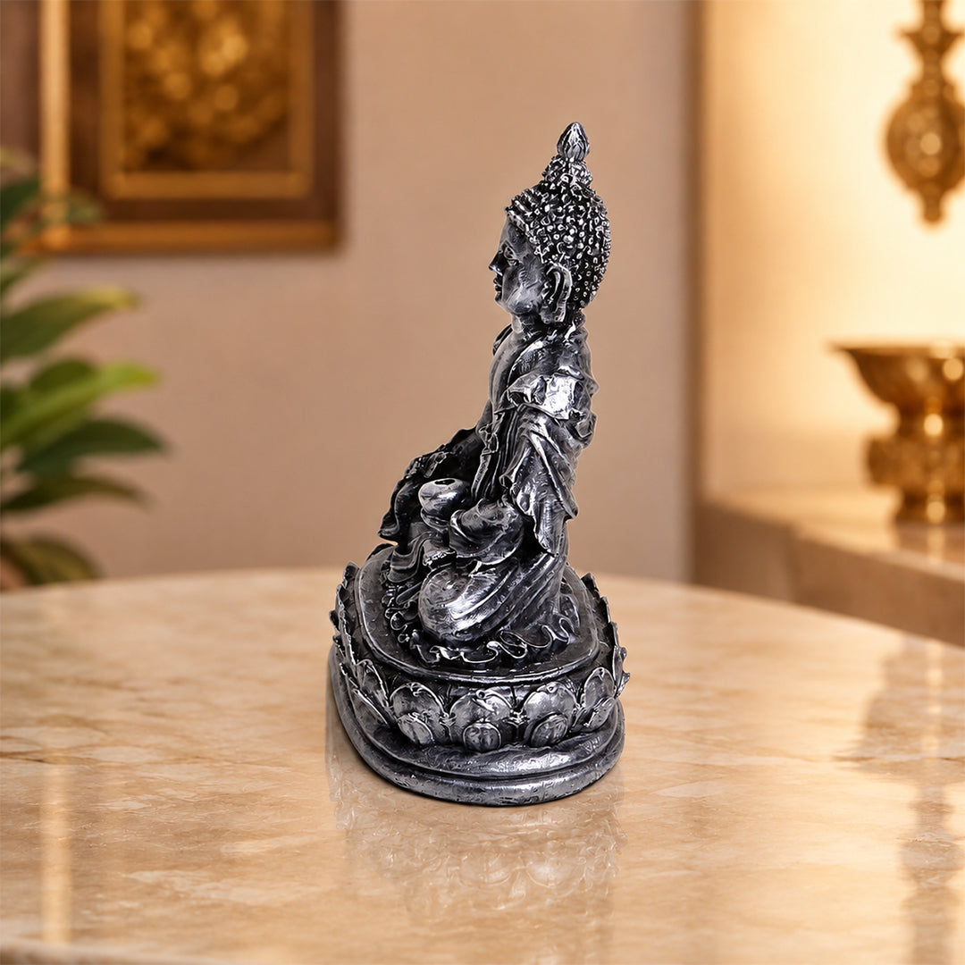 Meditating Buddha Premium Polymarble Idol