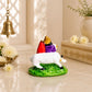 Radha Krishna with Sacred Cow Premium Polymarble Idol