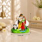 Radha Krishna with Sacred Cow Premium Polymarble Idol